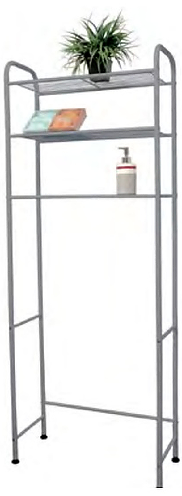 2007SL Bathroom Storage & Towel Rack (Silver)