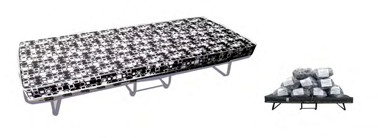 2331 Portable Folding Bed with Foam Mattress