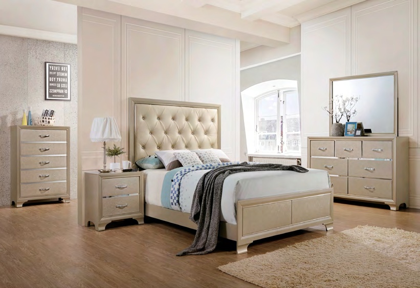 8003 Luxury Solid Wood Bedroom Suite (5-PC)