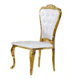 1600WH-GOLD Modern Luxury Dining Chair