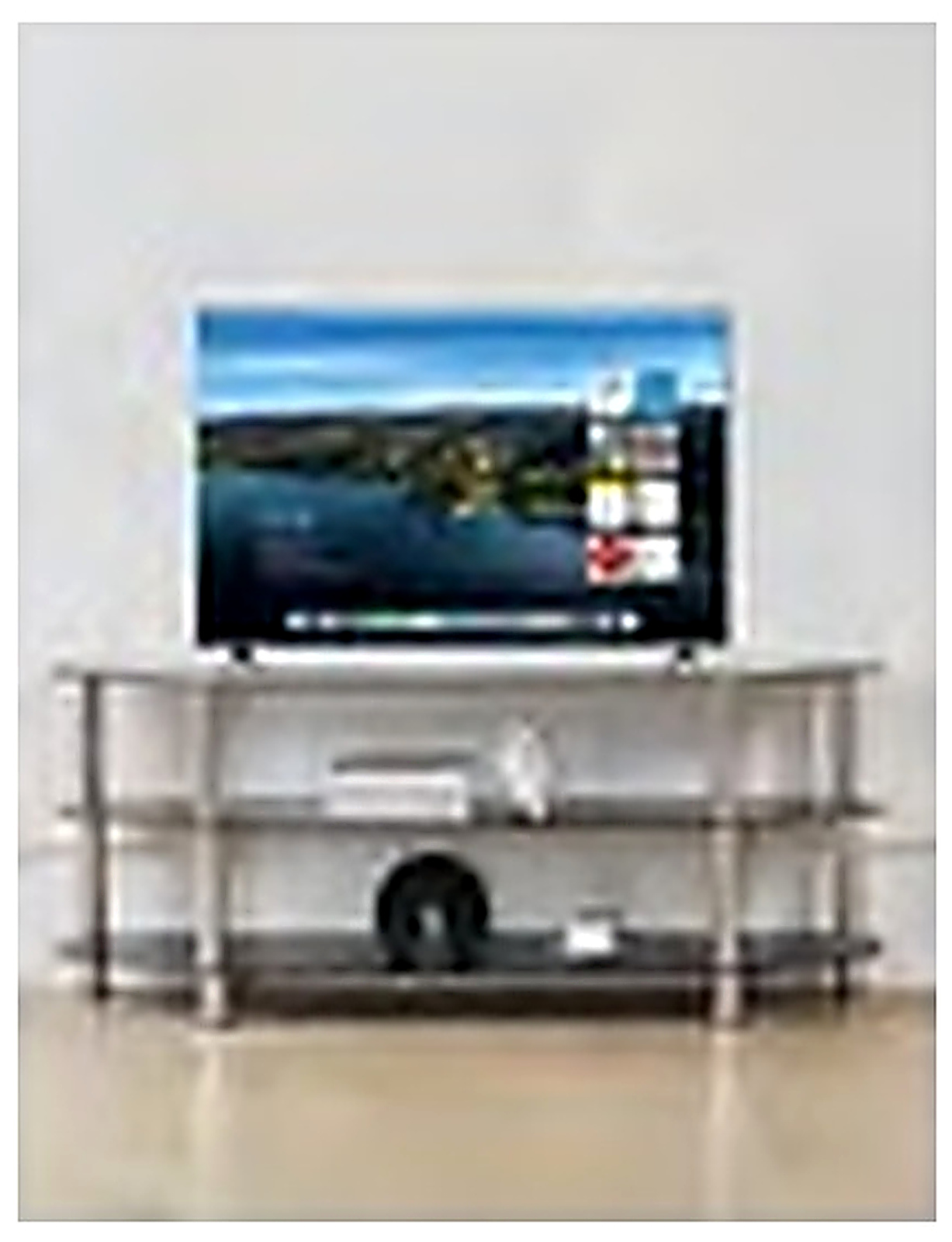 2767 Modern Media Stand with Shelves