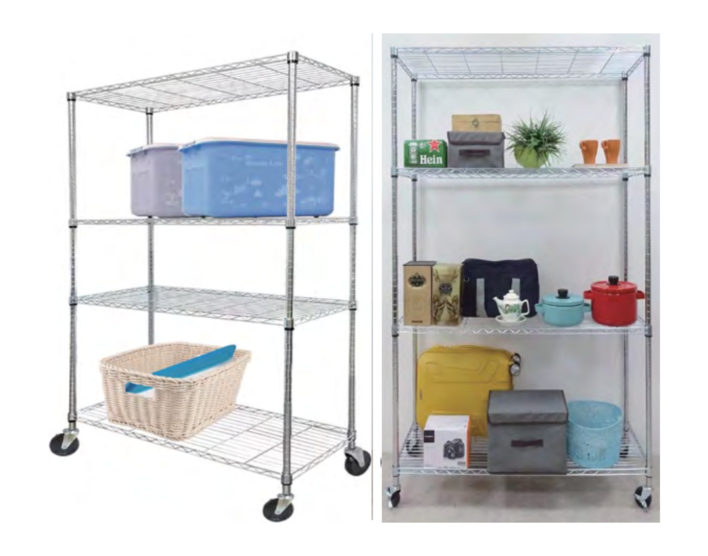 2824 / 2823 Heavy Duty Mobile Wire Shelving Rack